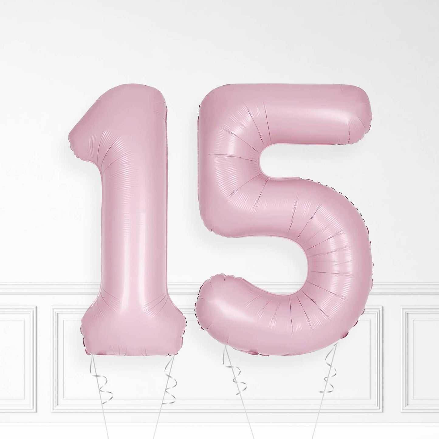 Inflated Baby Pink Foil Number Balloon