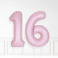 Inflated Baby Pink Foil Number Balloon