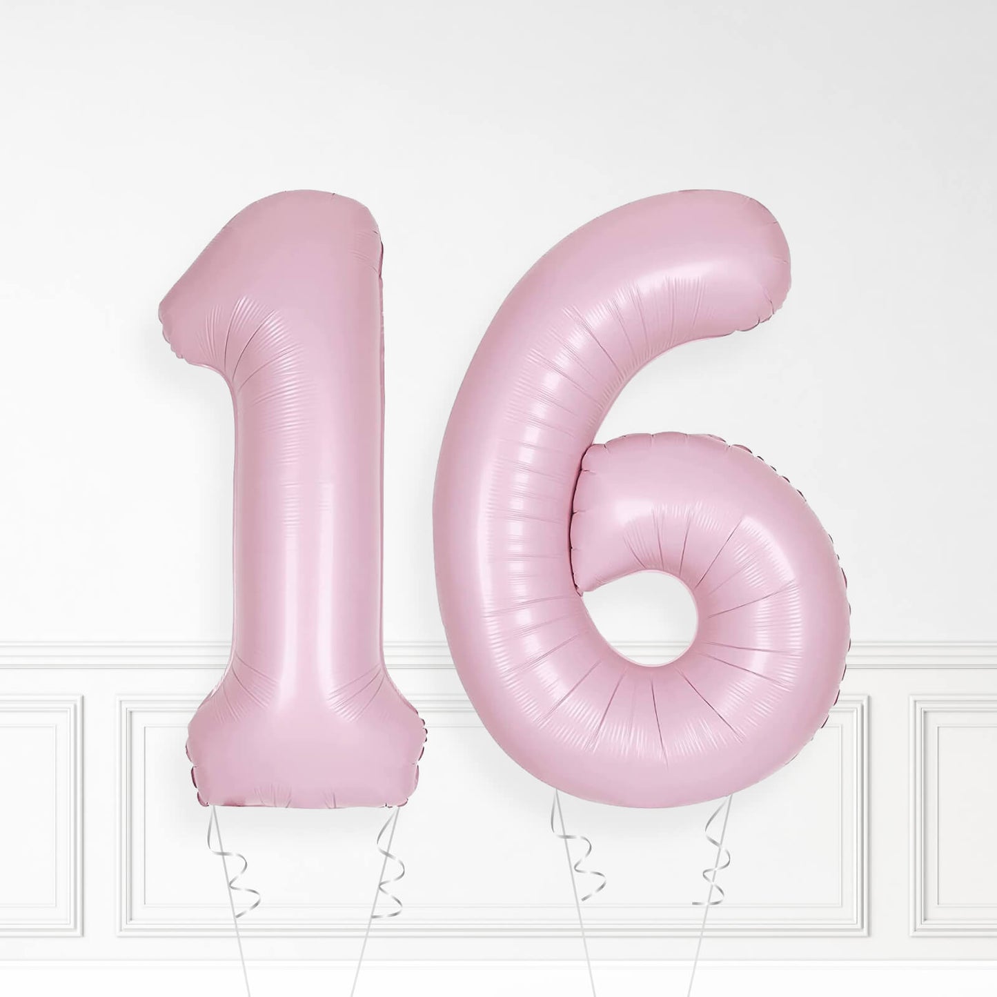 Inflated Baby Pink Foil Number Balloon