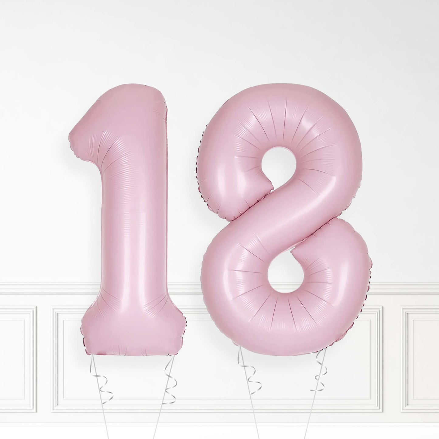Inflated Baby Pink Foil Number Balloon