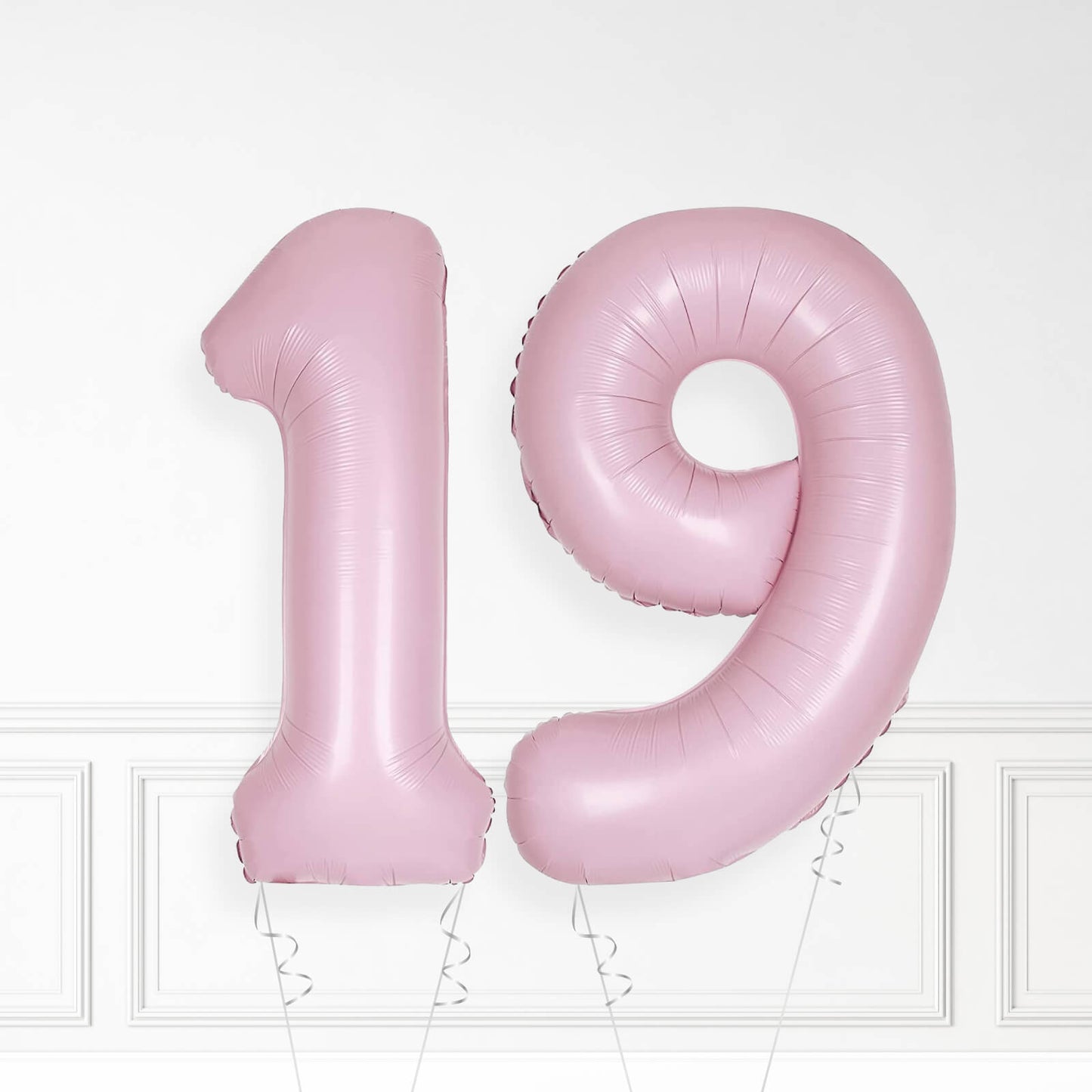Inflated Baby Pink Foil Number Balloon
