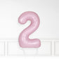 Inflated Baby Pink Foil Number Balloon
