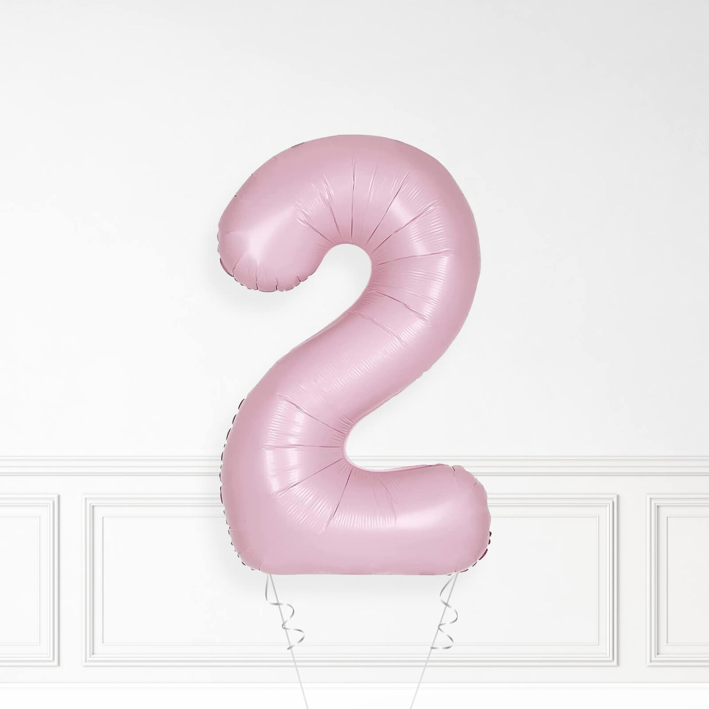 Inflated Baby Pink Foil Number Balloon
