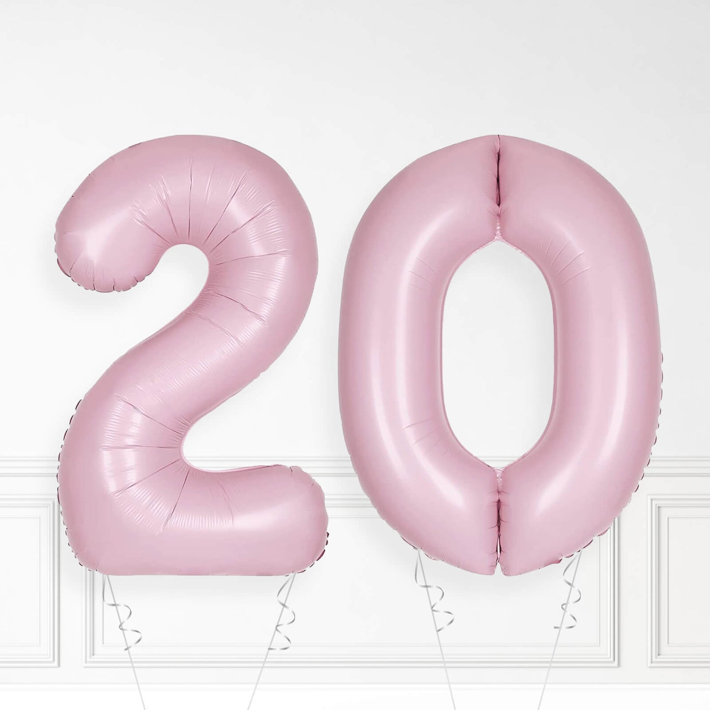 Inflated Baby Pink Foil Number Balloon