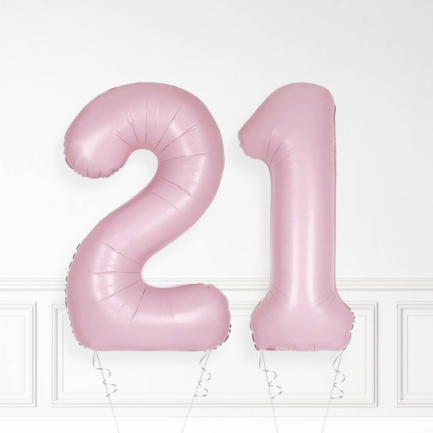 Inflated Baby Pink Foil Number Balloon