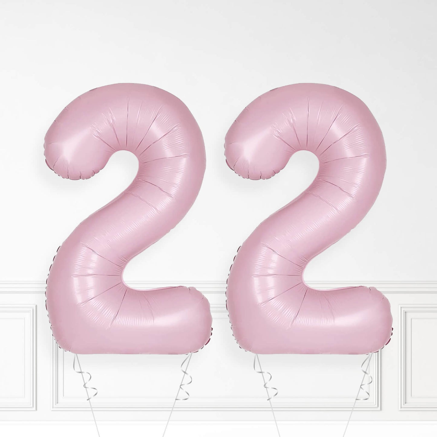 Inflated Baby Pink Foil Number Balloon