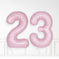 Inflated Baby Pink Foil Number Balloon