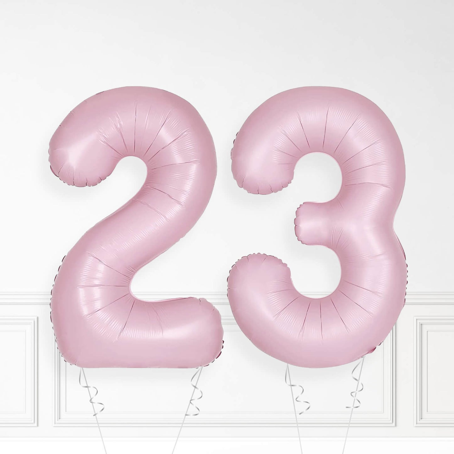 Inflated Baby Pink Foil Number Balloon