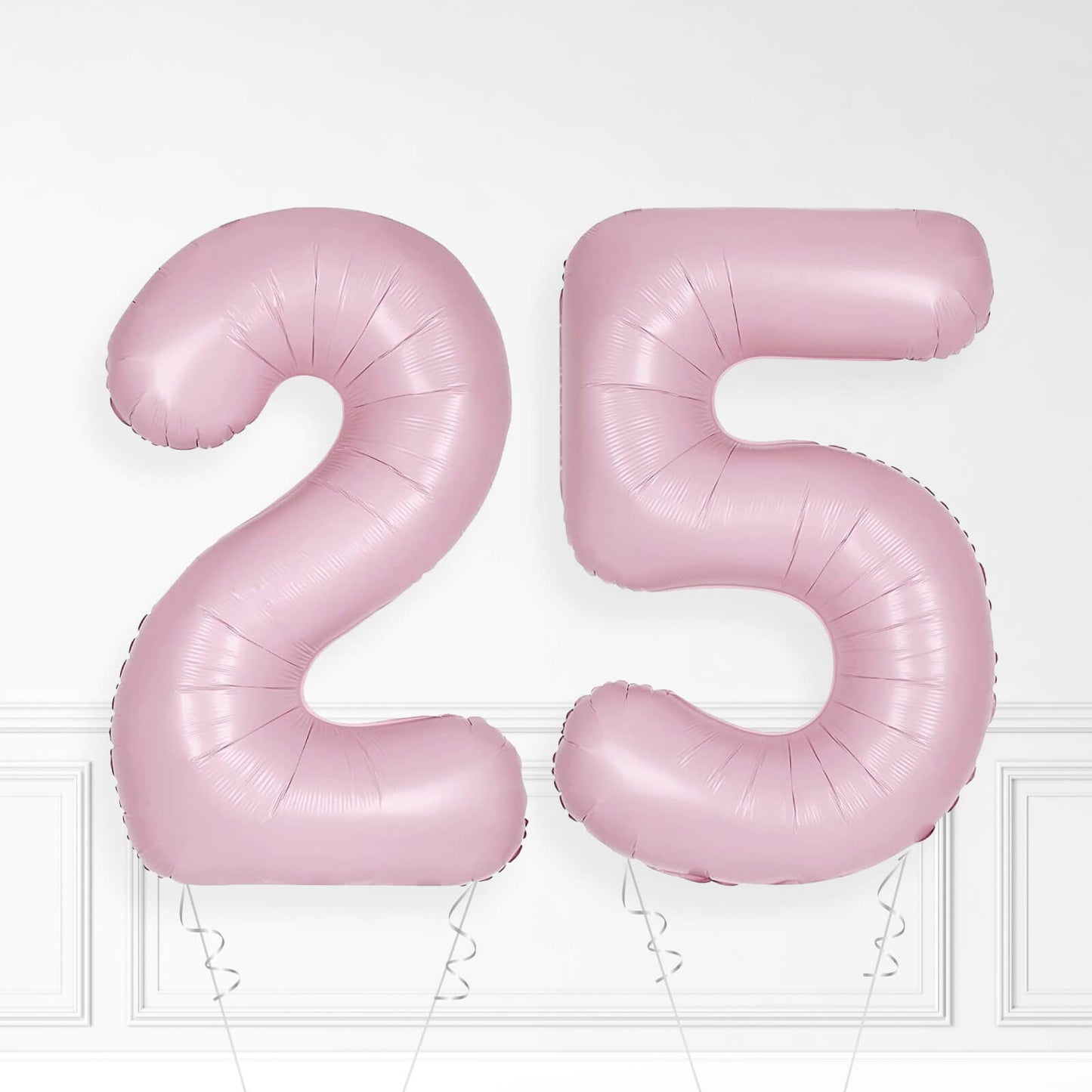 Inflated Baby Pink Foil Number Balloon
