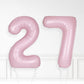 Inflated Baby Pink Foil Number Balloon