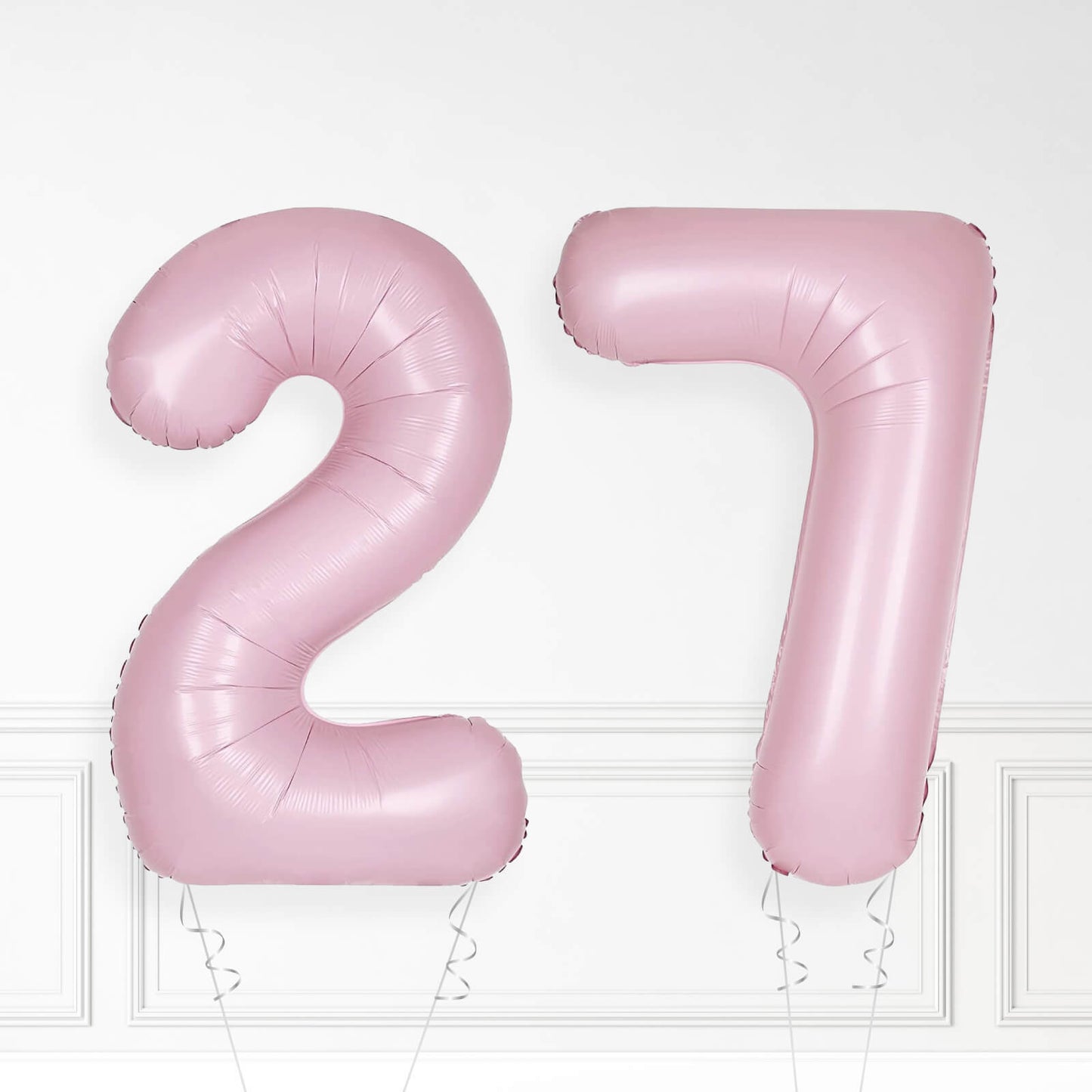 Inflated Baby Pink Foil Number Balloon