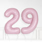 Inflated Baby Pink Foil Number Balloon