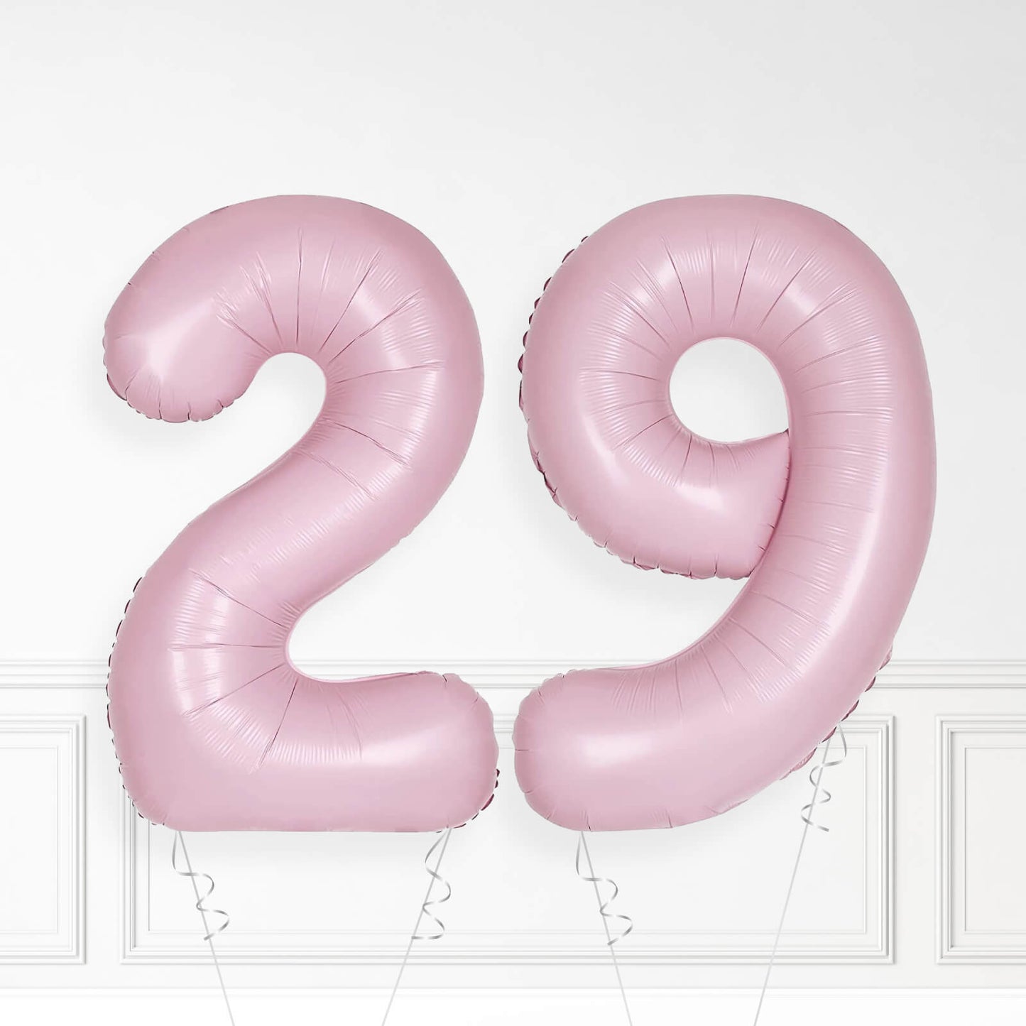 Inflated Baby Pink Foil Number Balloon