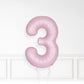 Inflated Baby Pink Foil Number Balloon
