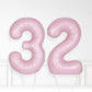 Inflated Baby Pink Foil Number Balloon