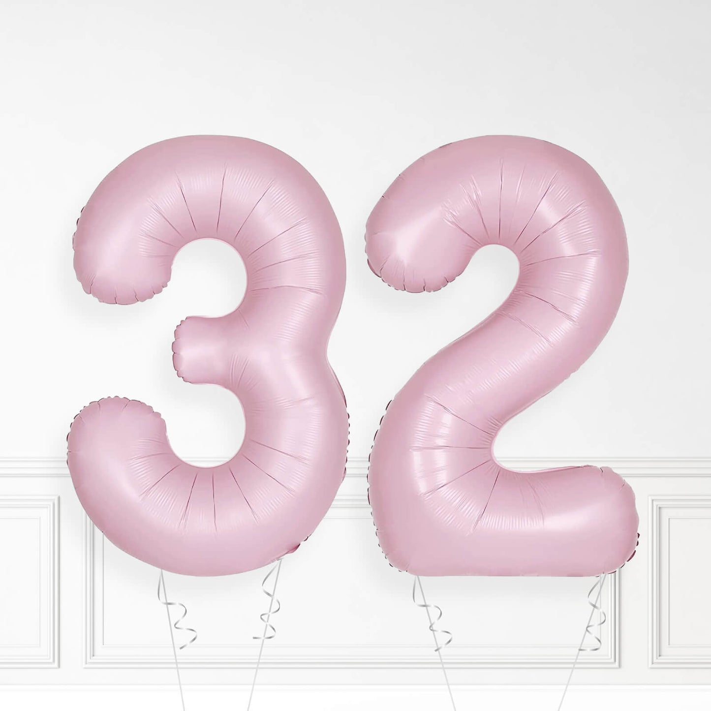 Inflated Baby Pink Foil Number Balloon
