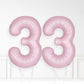 Inflated Baby Pink Foil Number Balloon