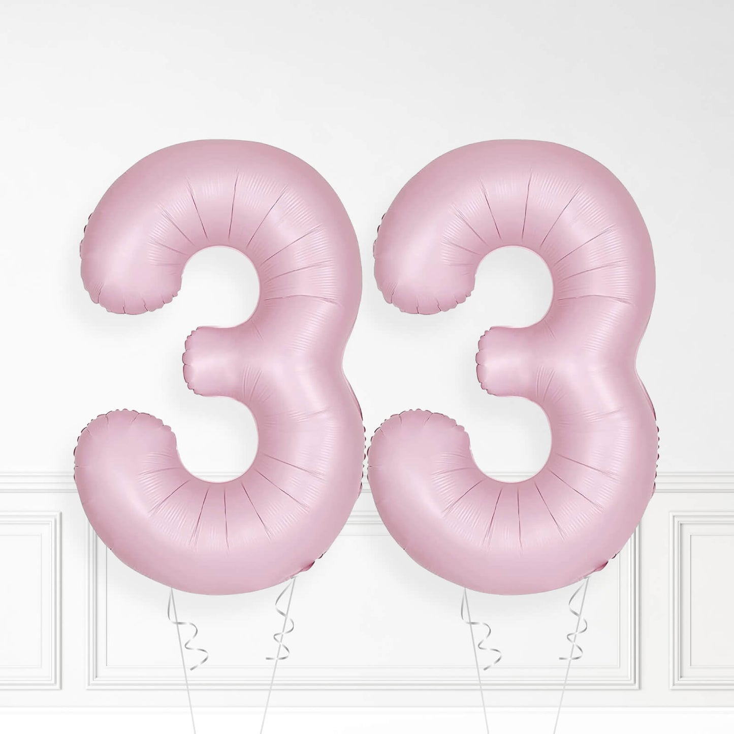 Inflated Baby Pink Foil Number Balloon