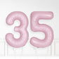 Inflated Baby Pink Foil Number Balloon