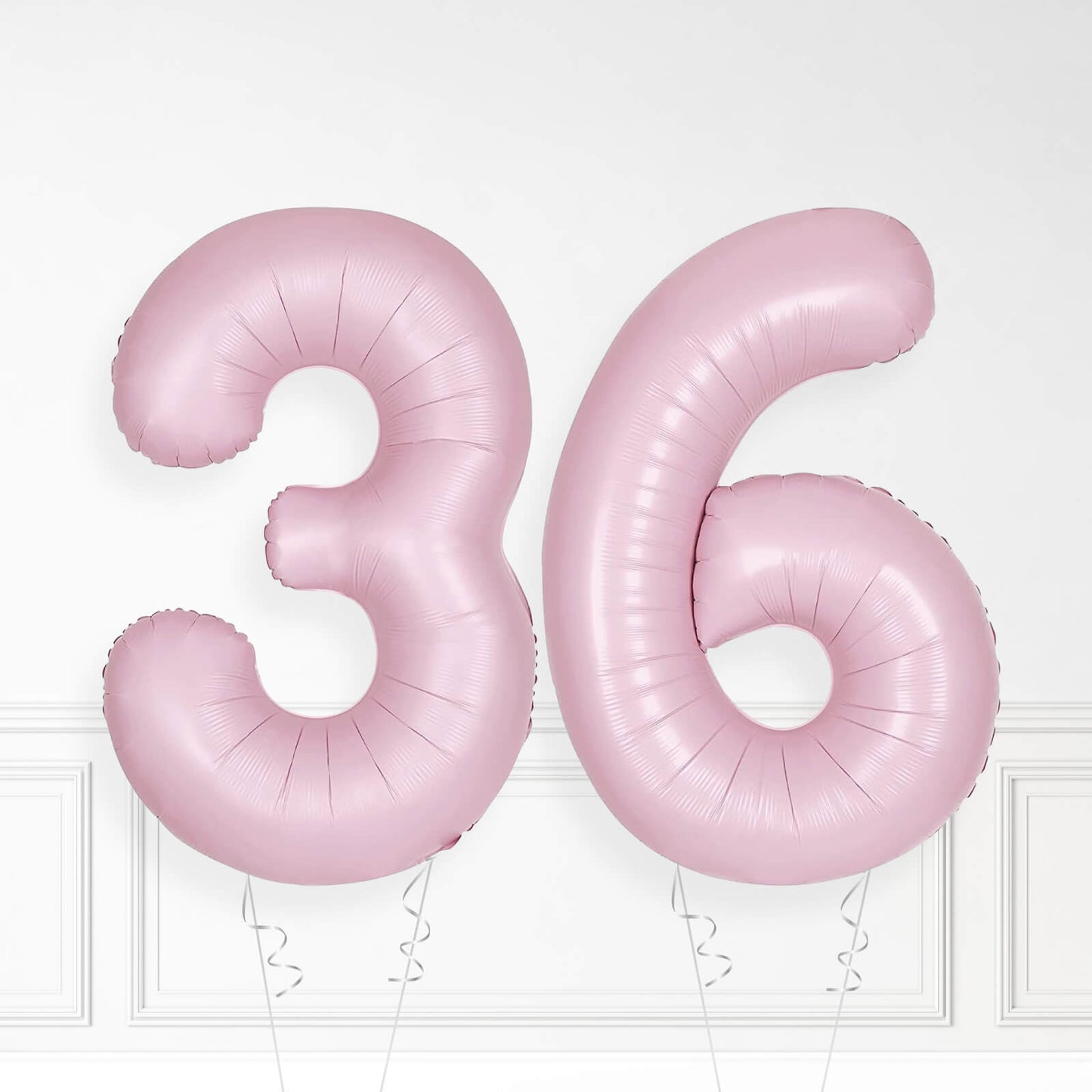 Inflated Baby Pink Foil Number Balloon