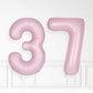 Inflated Baby Pink Foil Number Balloon
