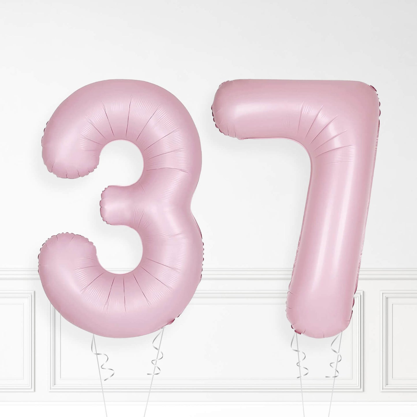 Inflated Baby Pink Foil Number Balloon