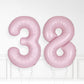 Inflated Baby Pink Foil Number Balloon