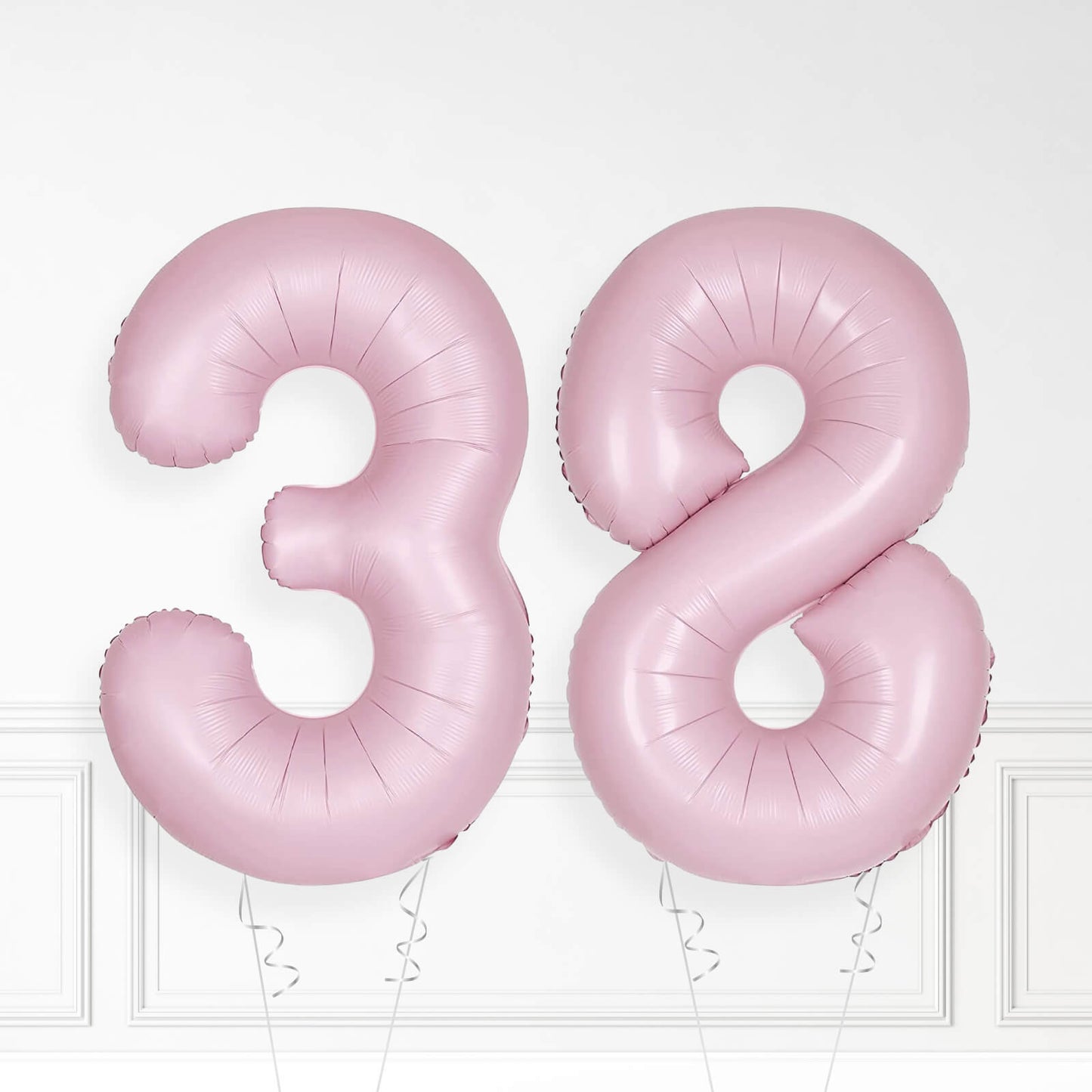 Inflated Baby Pink Foil Number Balloon