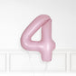 Inflated Baby Pink Foil Number Balloon