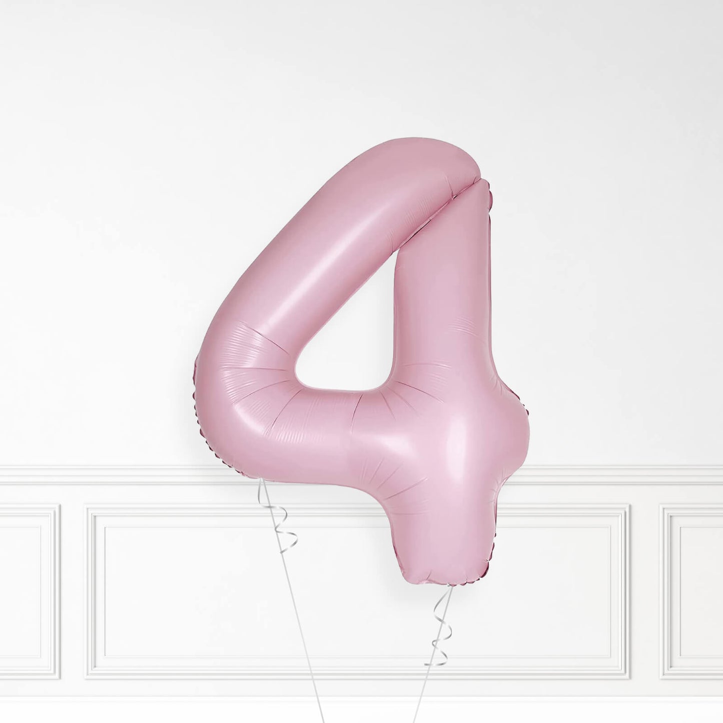 Inflated Baby Pink Foil Number Balloon