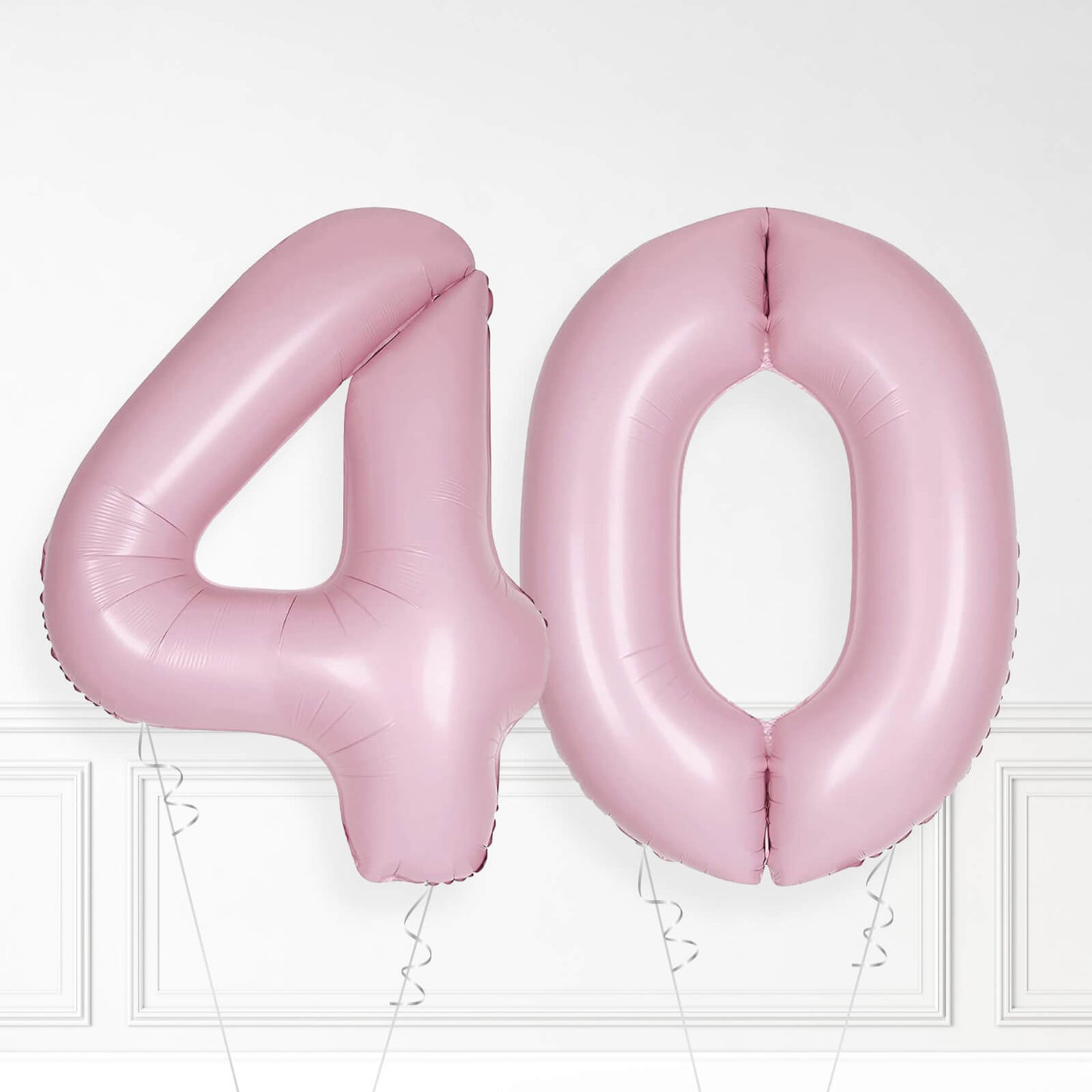 Inflated Baby Pink Foil Number Balloon