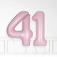 Inflated Baby Pink Foil Number Balloon