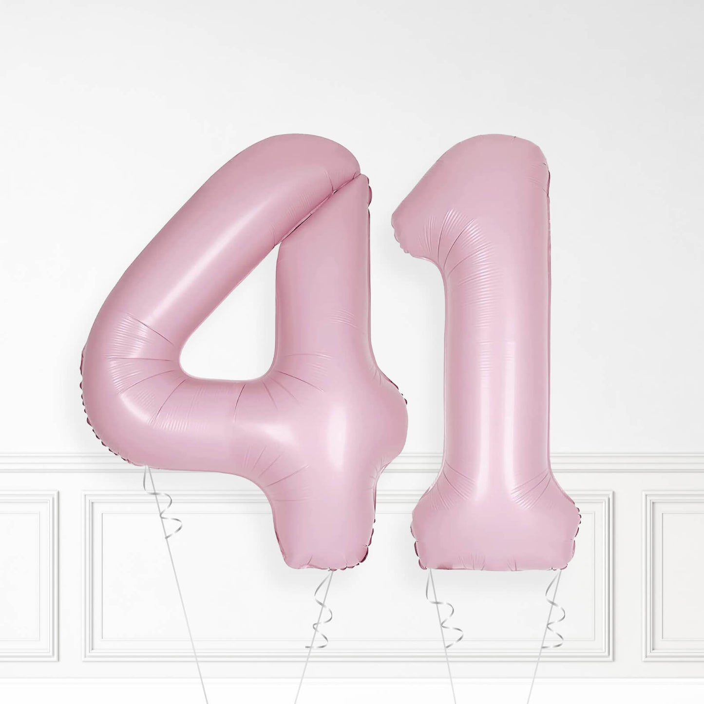 Inflated Baby Pink Foil Number Balloon
