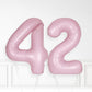 Inflated Baby Pink Foil Number Balloon