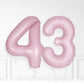 Inflated Baby Pink Foil Number Balloon