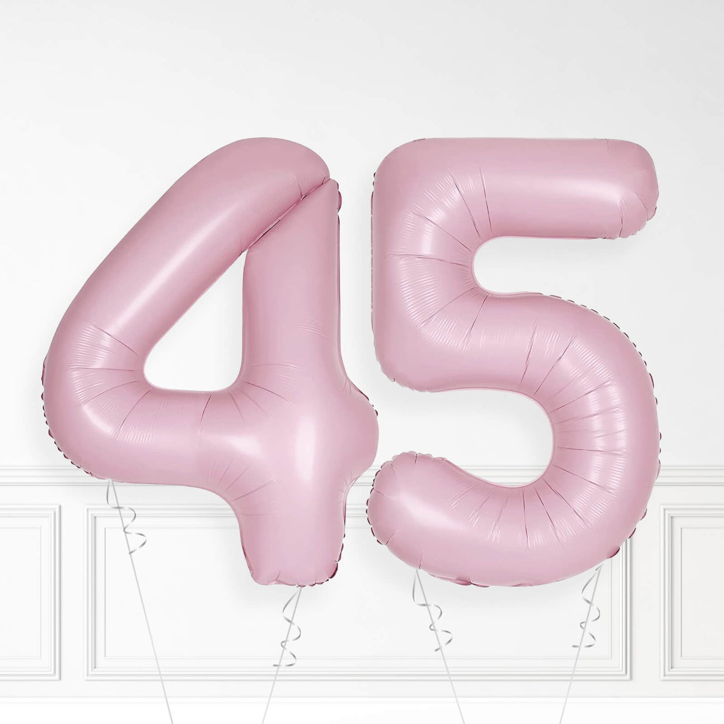 Inflated Baby Pink Foil Number Balloon