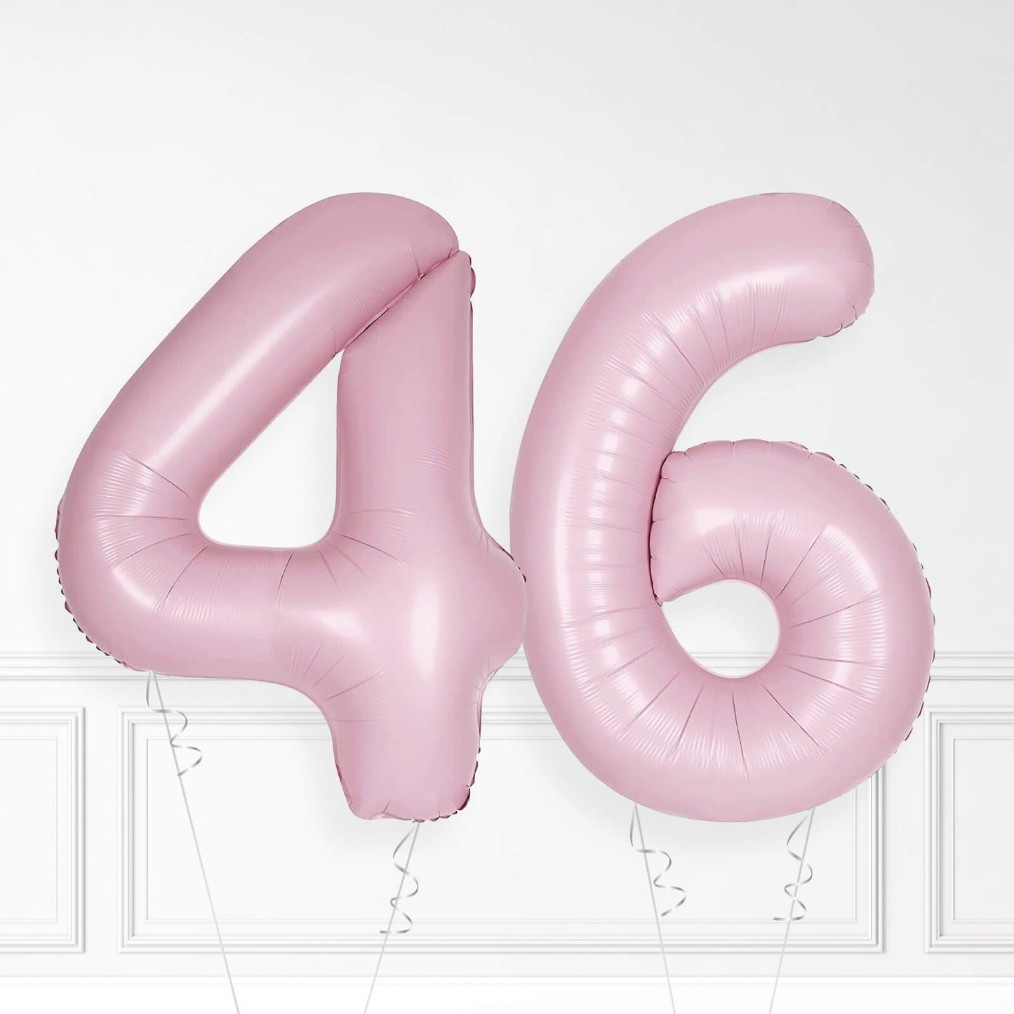 Inflated Baby Pink Foil Number Balloon