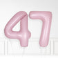 Inflated Baby Pink Foil Number Balloon