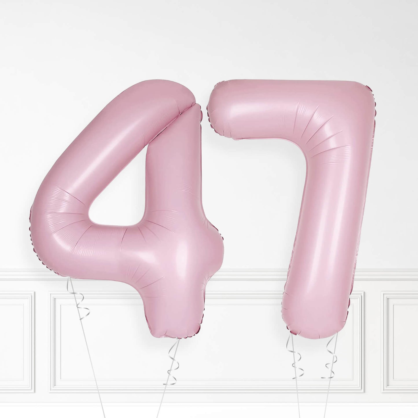Inflated Baby Pink Foil Number Balloon