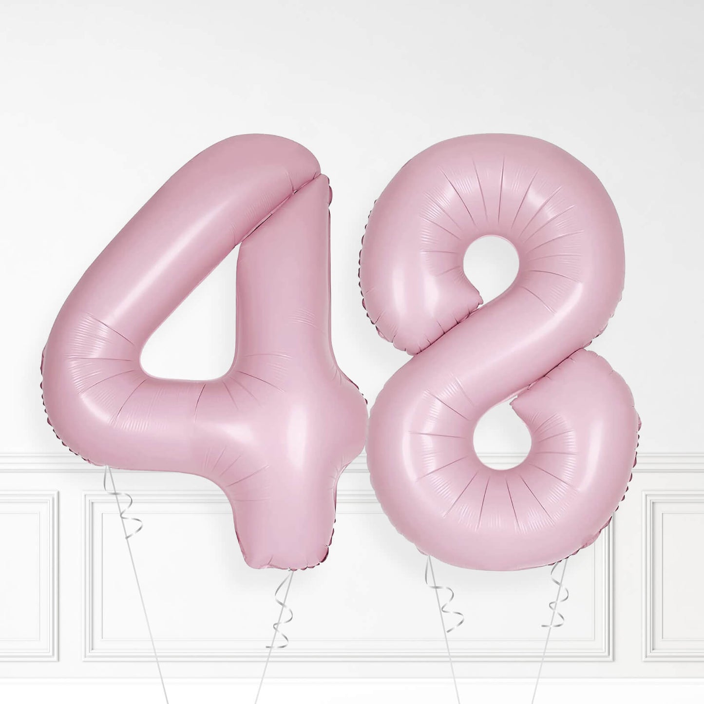 Inflated Baby Pink Foil Number Balloon