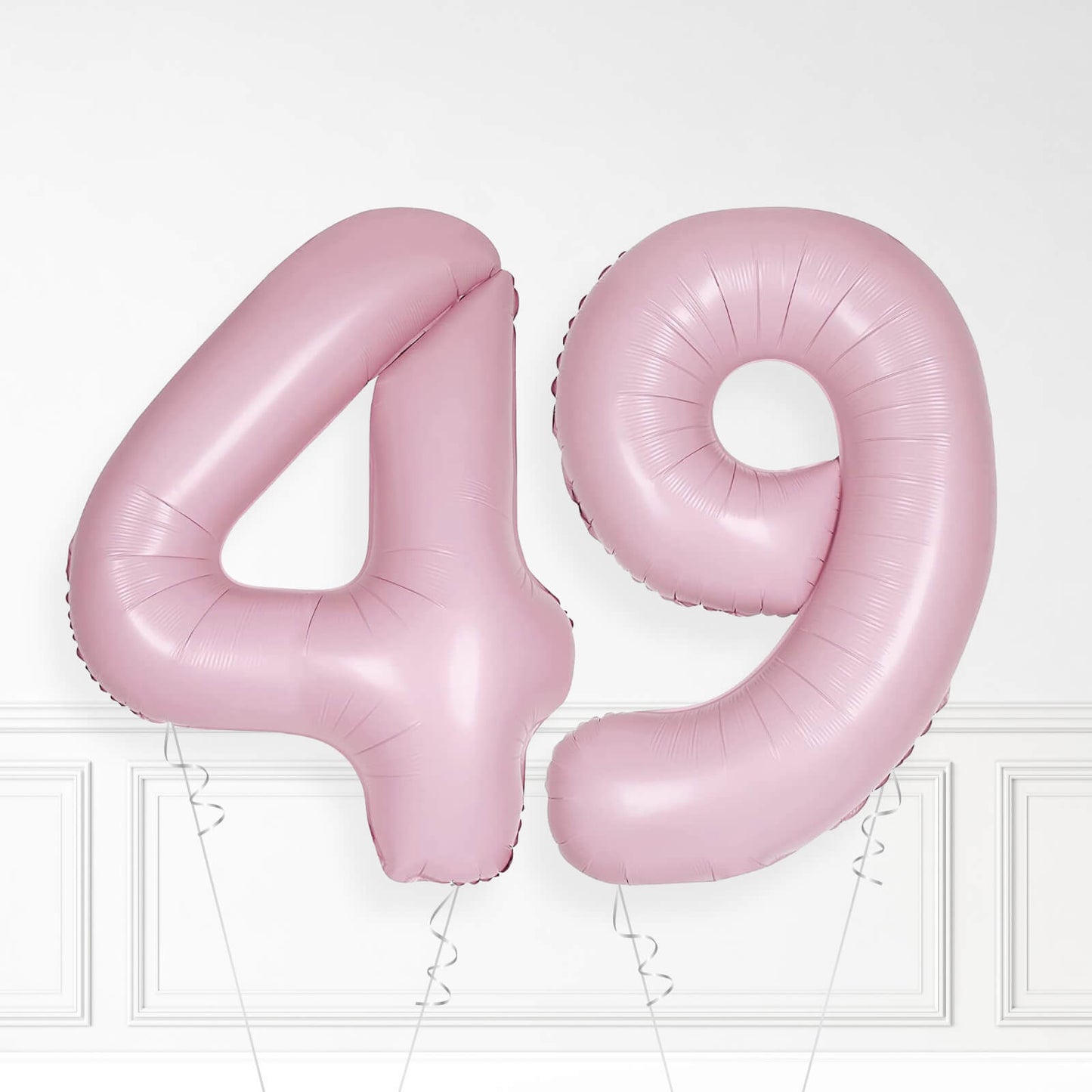 Inflated Baby Pink Foil Number Balloon