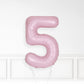 Inflated Baby Pink Foil Number Balloon