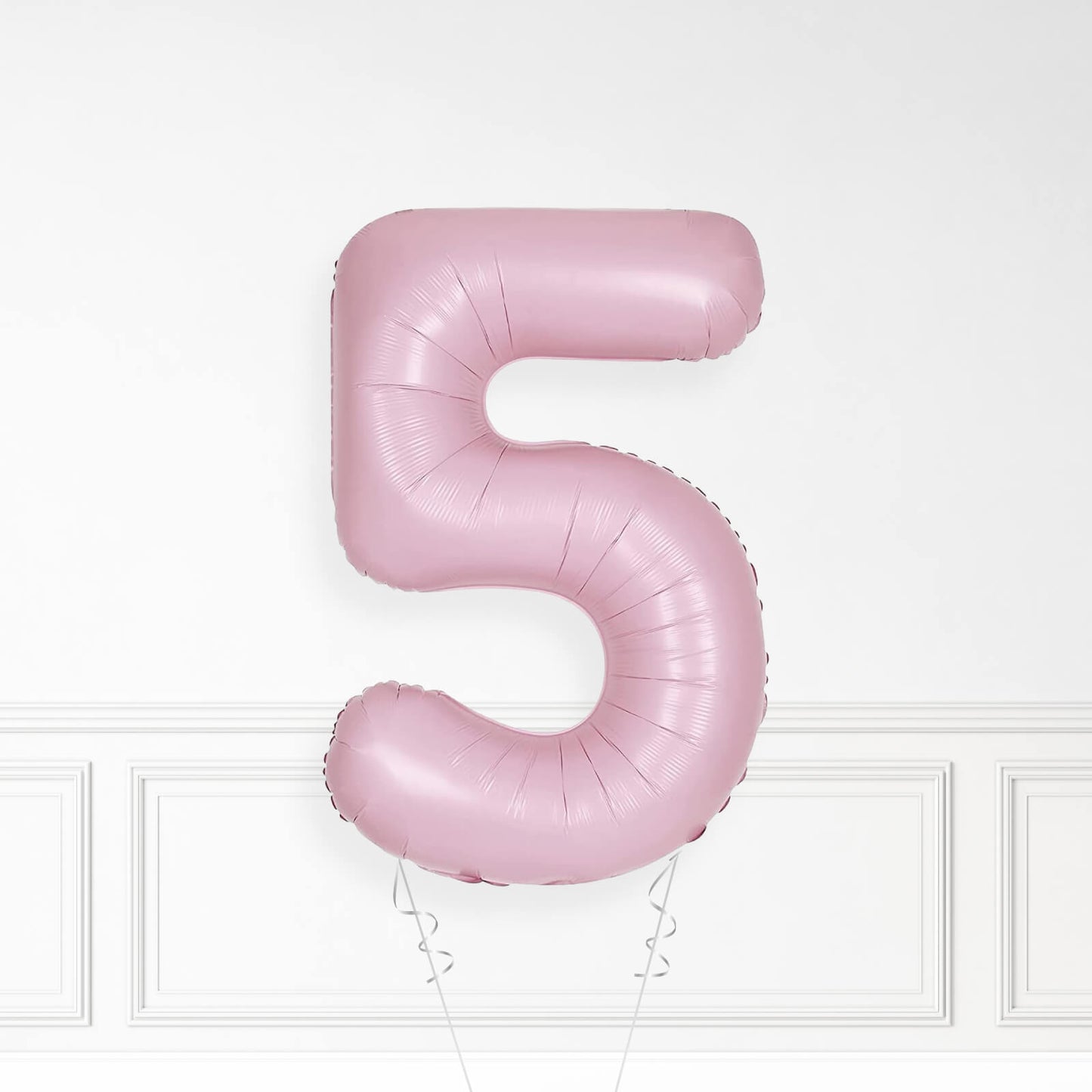 Inflated Baby Pink Foil Number Balloon