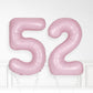 Inflated Baby Pink Foil Number Balloon