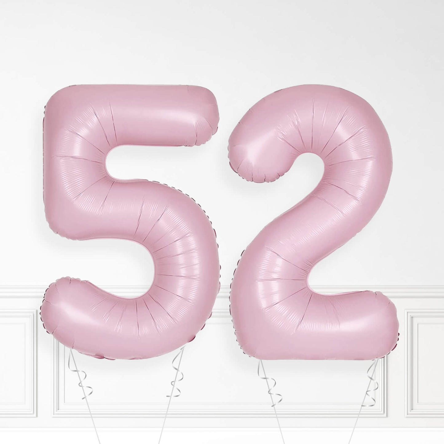 Inflated Baby Pink Foil Number Balloon