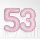Inflated Baby Pink Foil Number Balloon