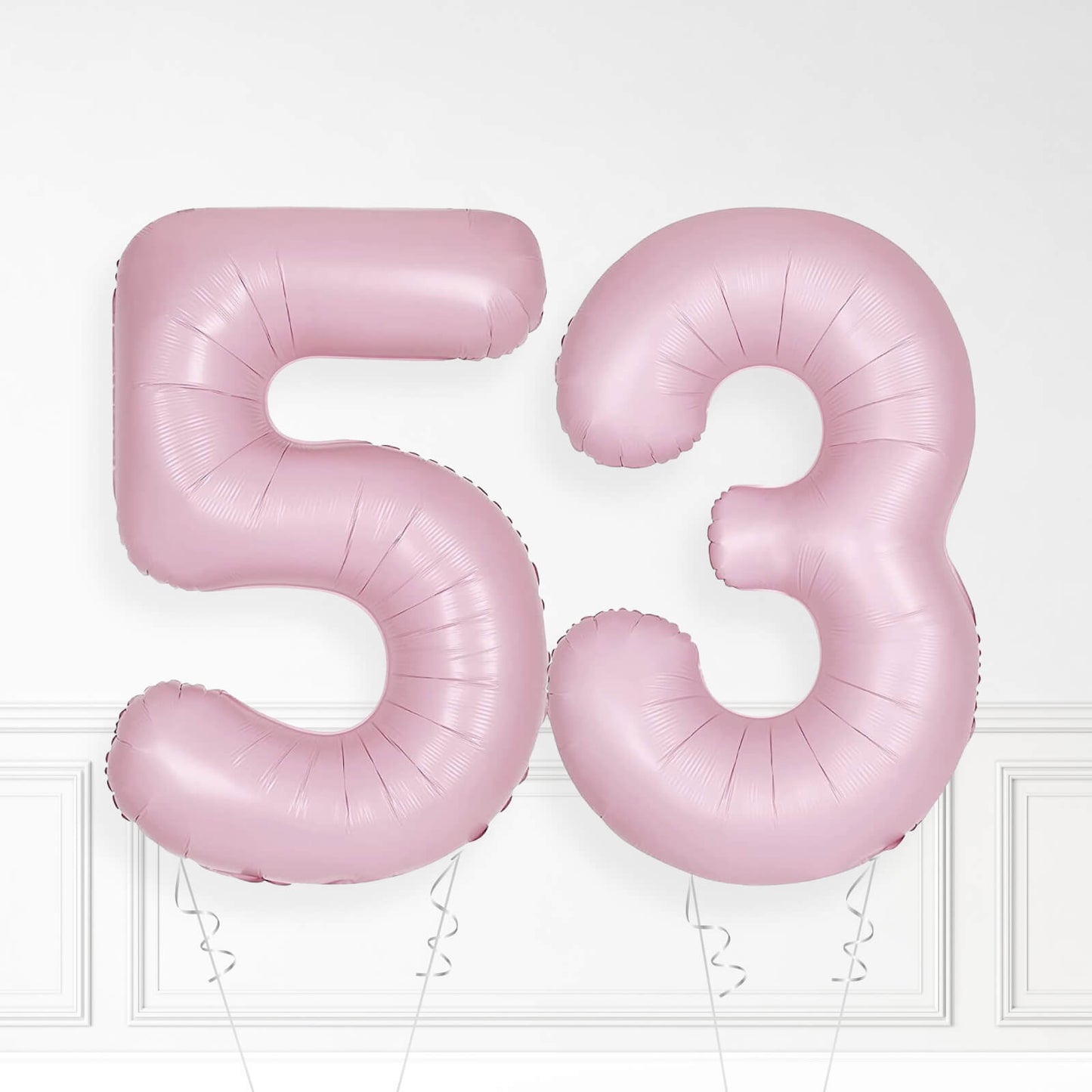 Inflated Baby Pink Foil Number Balloon