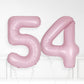 Inflated Baby Pink Foil Number Balloon