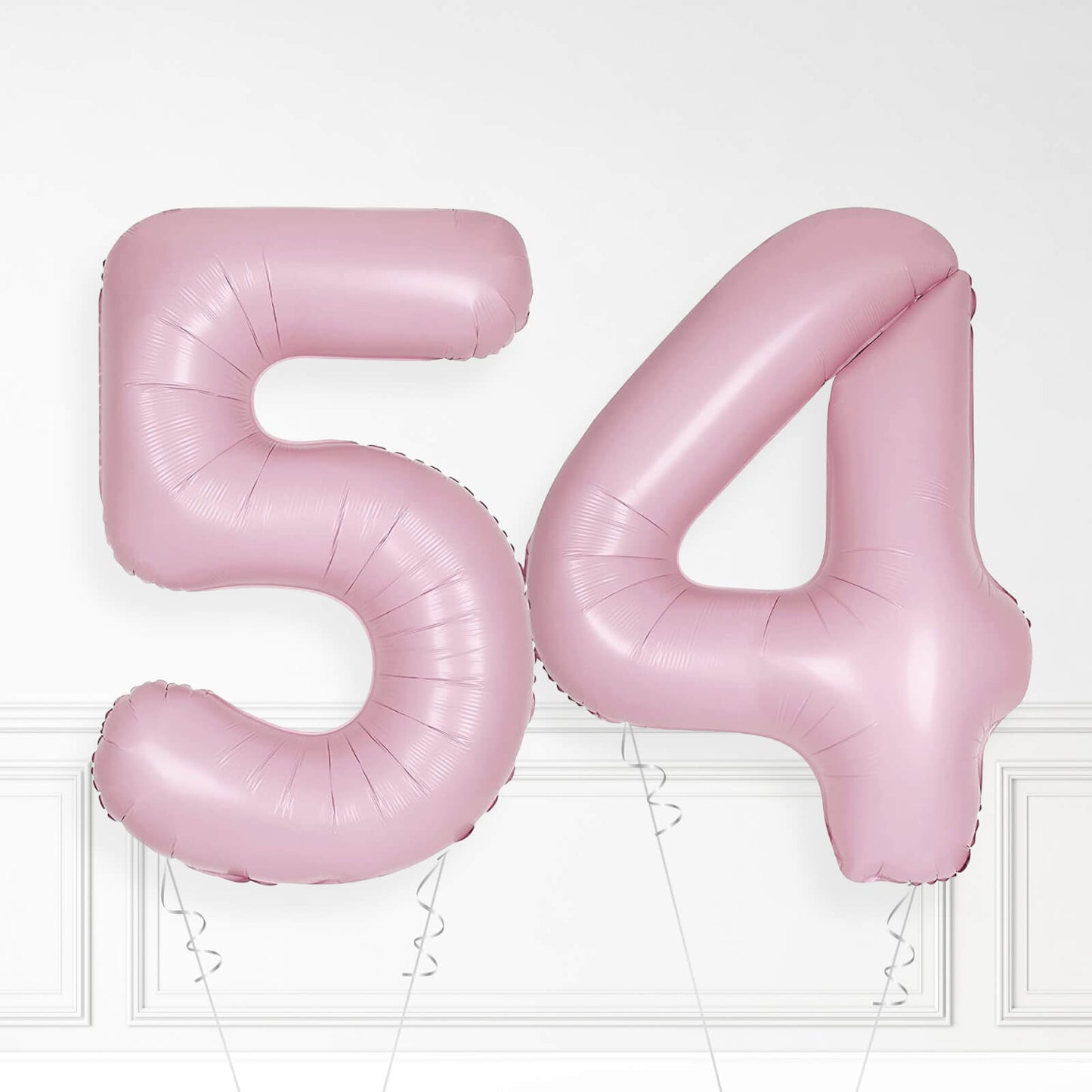 Inflated Baby Pink Foil Number Balloon