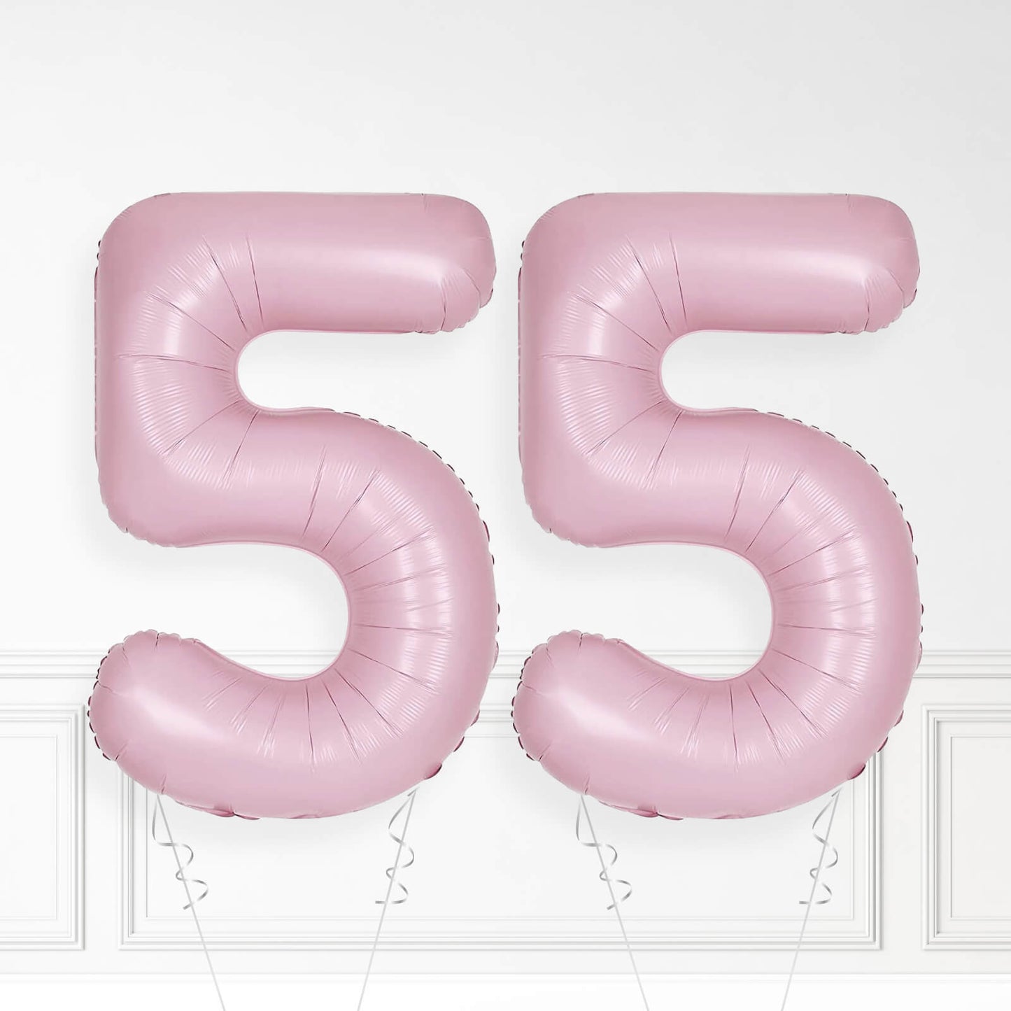 Inflated Baby Pink Foil Number Balloon